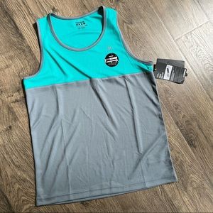 Hurley Nike Dri-Fit Cool Grey and Teal Tank Top NWT XL